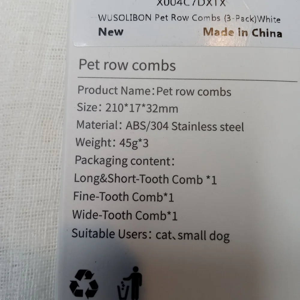 Pet Row Combs